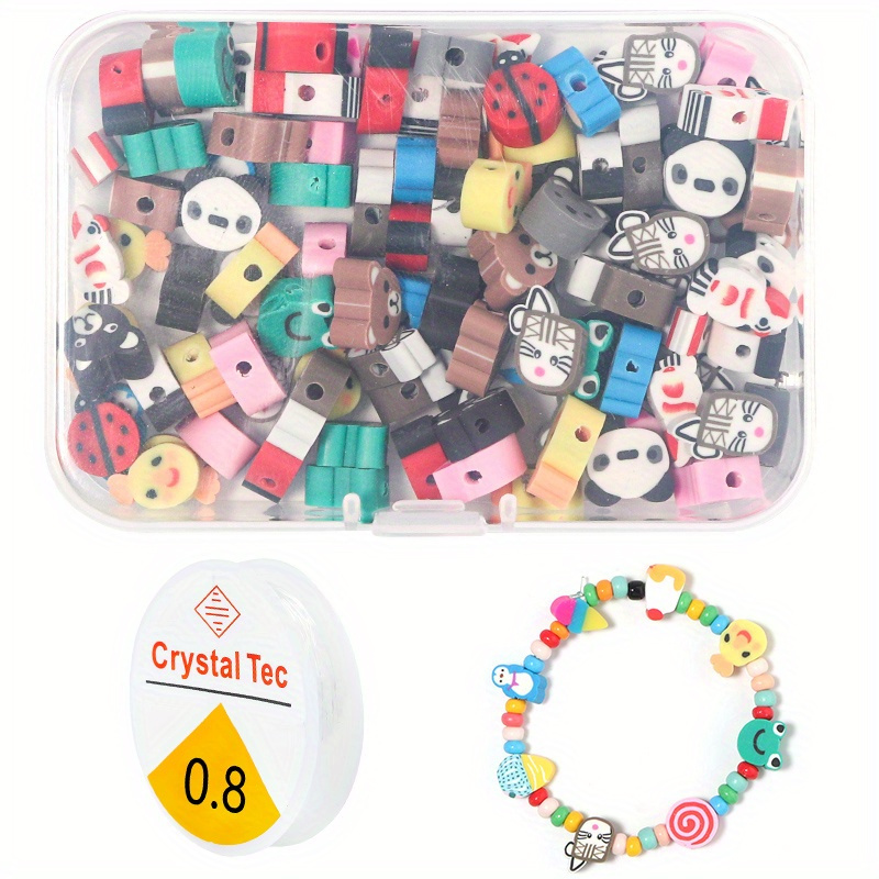 Polymer Clay Beads Loose Spacer Beads DIY Accessories Set Box